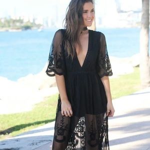 Honey Punch Dark Teal lace Romper